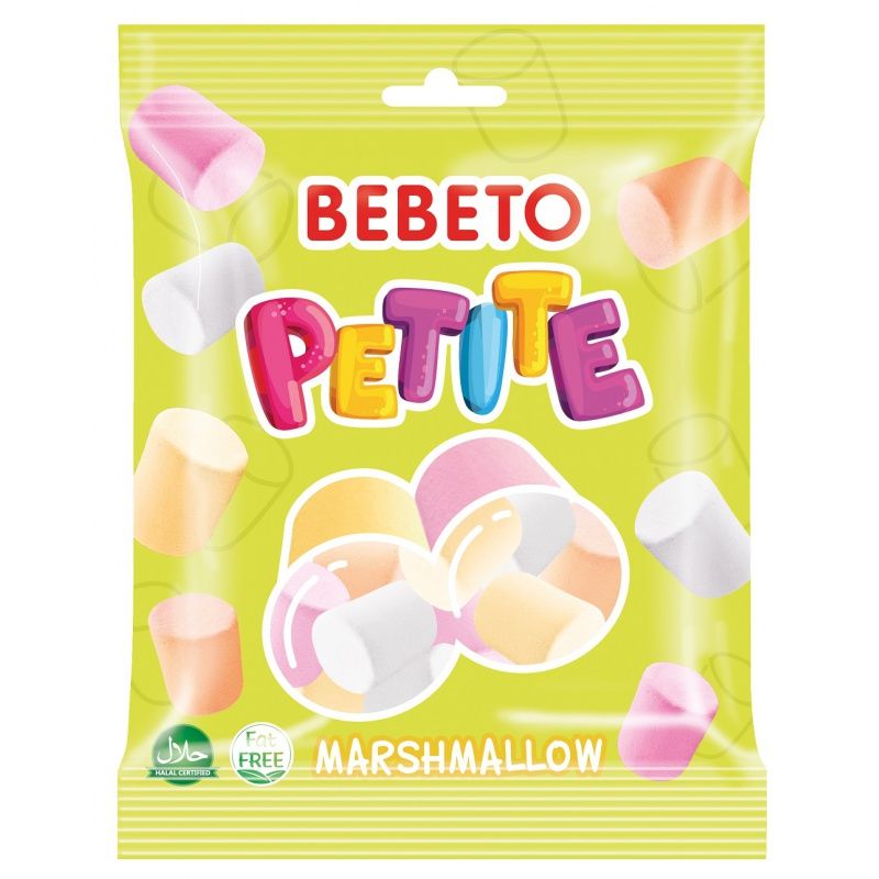 Bebeto  penové želé marshmallow Petite 60g 12 ks